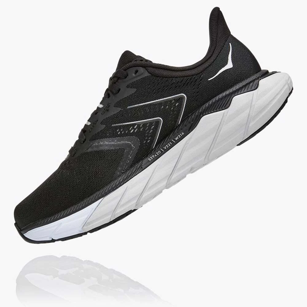 HOKA Women's Arahi 5 Running Shoe- Black/White- Regular (B) 4 HOKA Women's Arahi 5 Running Shoe- Black/White- Regular (B)