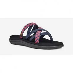 Teva Women's Voya Zillesa Sandal- Retro Geometric Navy- Regular (B)
