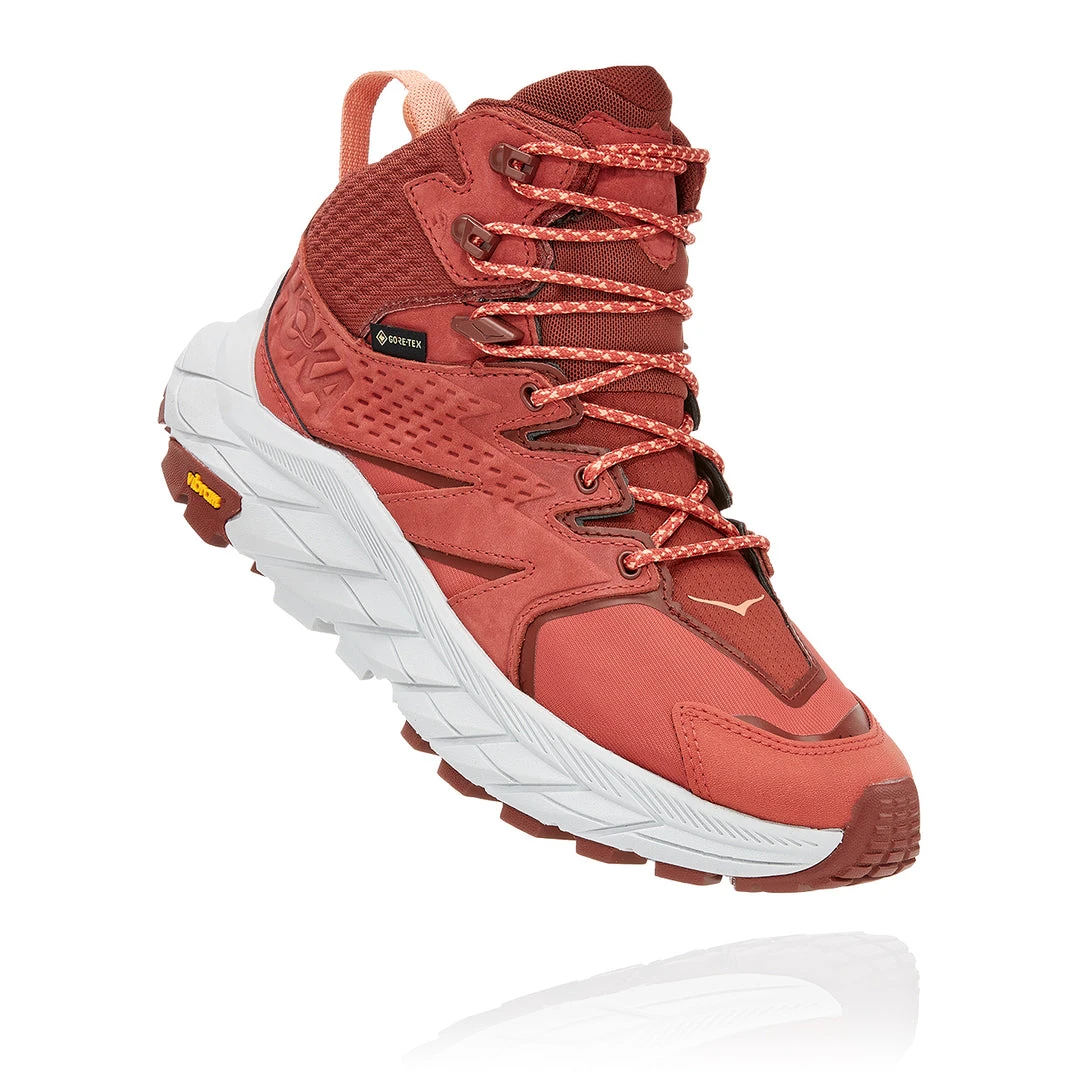 HOKA Women's Anacapa Mid GoreTEX Hiking Shoes - Hot Sauce/Cherry Mahogany - Regular (B) 2 HOKA Women's Anacapa Mid GoreTEX Hiking Shoes - Hot Sauce/Cherry Mahogany - Regular (B)