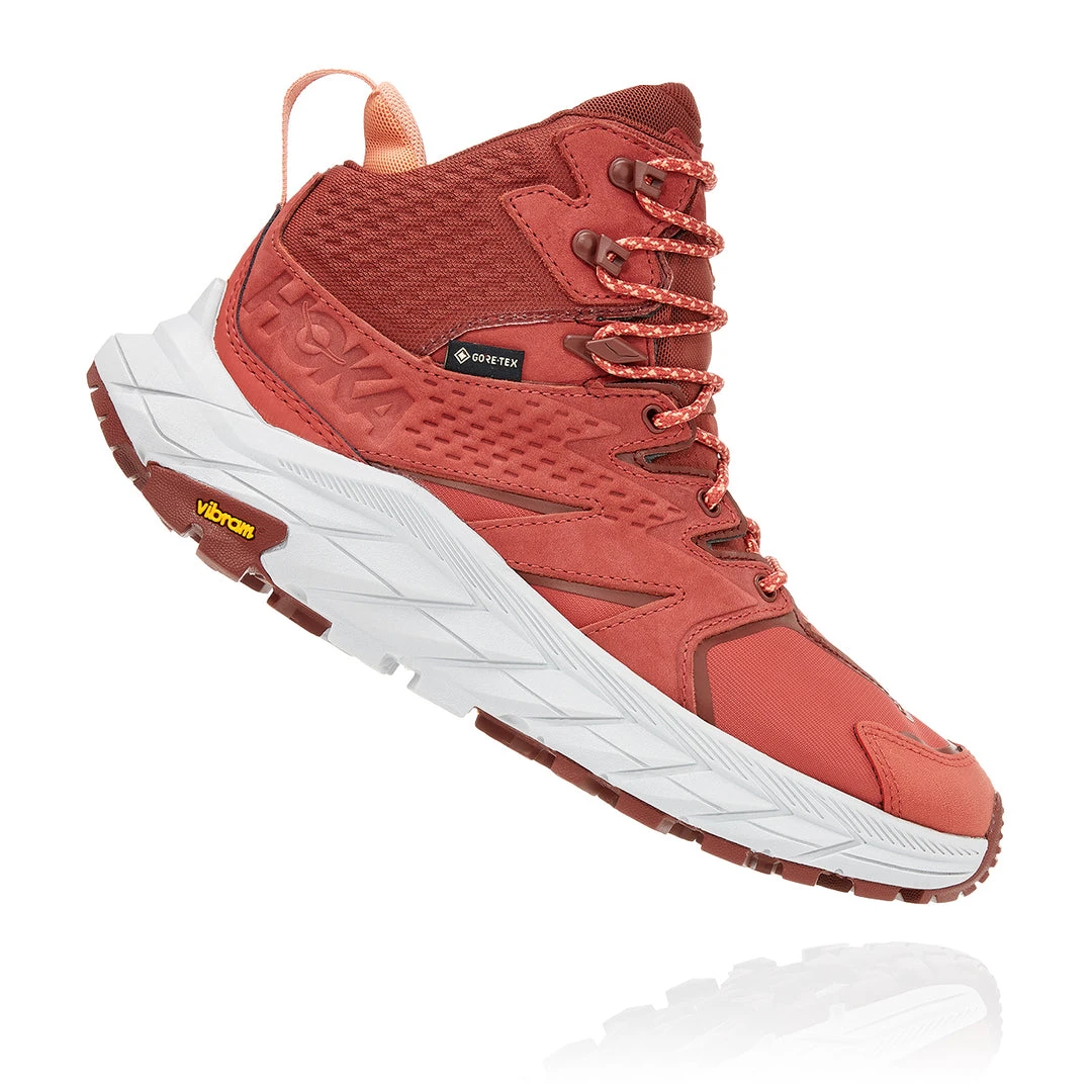 HOKA Women's Anacapa Mid GoreTEX Hiking Shoes - Hot Sauce/Cherry Mahogany - Regular (B) 1 HOKA Women's Anacapa Mid GoreTEX Hiking Shoes - Hot Sauce/Cherry Mahogany - Regular (B)