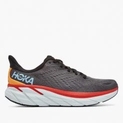 HOKA Shoes Men's Clifton 8 Running Shoe- Anthracite/Castlerock - Wide (2E) 9 HOKA Shoes Men's Clifton 8 Running Shoe- Anthracite/Castlerock - Wide (2E)