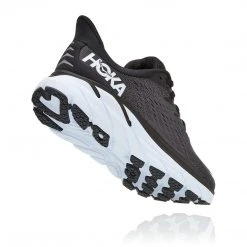 HOKA Men's Clifton 8 Running Shoe - Black/White - Wide (2E) Shoes 10 HOKA Men's Clifton 8 Running Shoe - Black/White - Wide (2E) Shoes