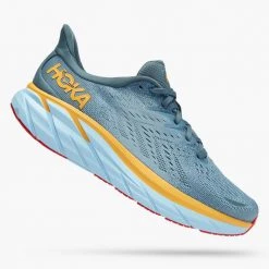 HOKA Men's Clifton 8 Running Shoe - Goblin Blue/Mountain Spring - Regular (D) Shoes