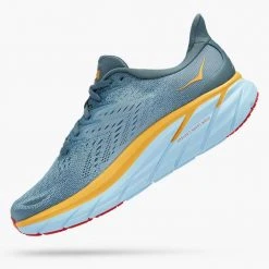 HOKA Men's Clifton 8 Running Shoe - Goblin Blue/Mountain Spring - Regular (D) Shoes 9 HOKA Men's Clifton 8 Running Shoe - Goblin Blue/Mountain Spring - Regular (D) Shoes