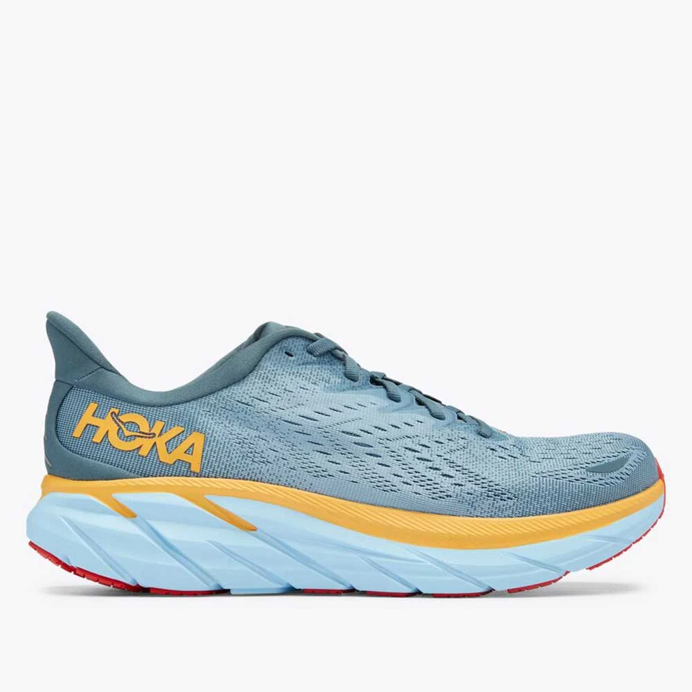 HOKA Men's Clifton 8 Running Shoe - Goblin Blue/Mountain Spring - Regular (D) Shoes 6 HOKA Men's Clifton 8 Running Shoe - Goblin Blue/Mountain Spring - Regular (D) Shoes