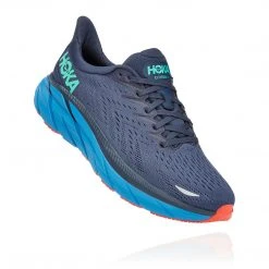 HOKA Men's Clifton 8 Running Shoe - Outer Space/Vallarta Blue - Regular (D)