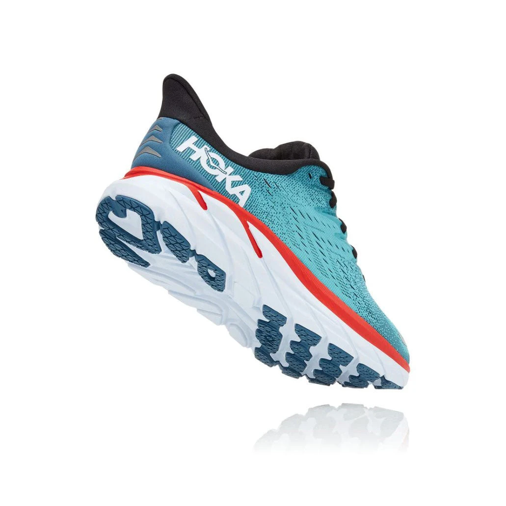 HOKA Men's Clifton 8 Running Shoe - Real Teal/Aquarelle - Wide (2E) Shoes 3 HOKA Men's Clifton 8 Running Shoe - Real Teal/Aquarelle - Wide (2E) Shoes