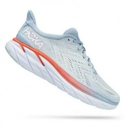 HOKA Women Clifton 8 - Blue Fog/Plein Air - Wide (D) Shoes