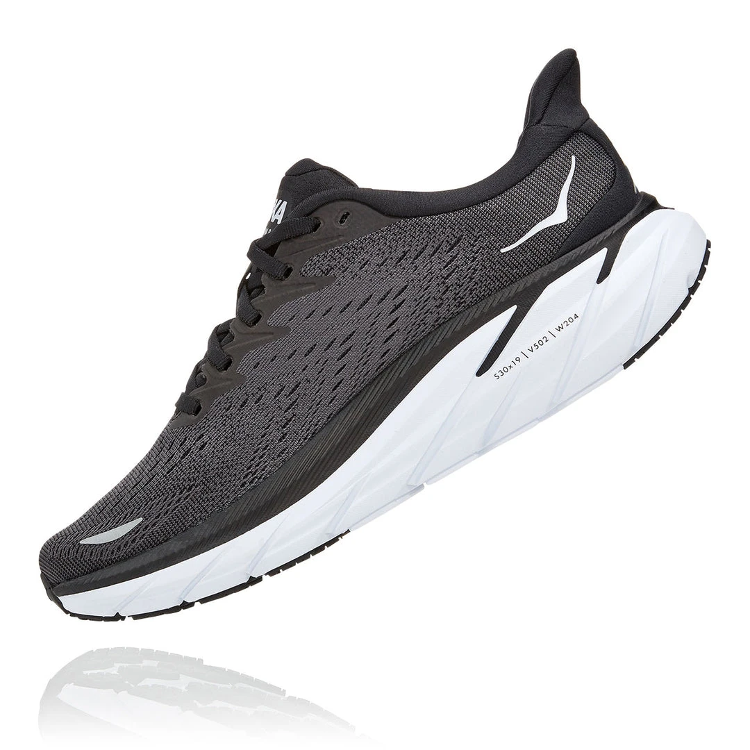 HOKA Women's Clifton 8 Running Shoe - Black/White - Wide (D) Shoes 3 HOKA Women's Clifton 8 Running Shoe - Black/White - Wide (D) Shoes