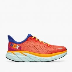 HOKA Women's Clifton 8 Running Shoes - Fiesta/Bluing - Regular (B) 11 HOKA Women's Clifton 8 Running Shoes - Fiesta/Bluing - Regular (B)
