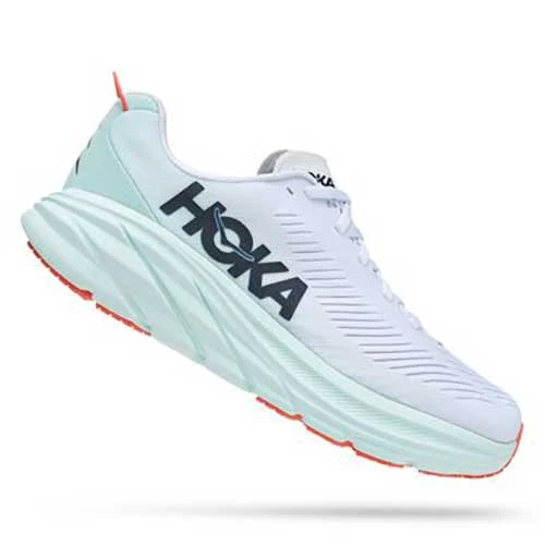 HOKA Women's Rincon 3 Running Shoe - White/Blue Glass - Regular (B) Shoes 1 HOKA Women's Rincon 3 Running Shoe - White/Blue Glass - Regular (B) Shoes