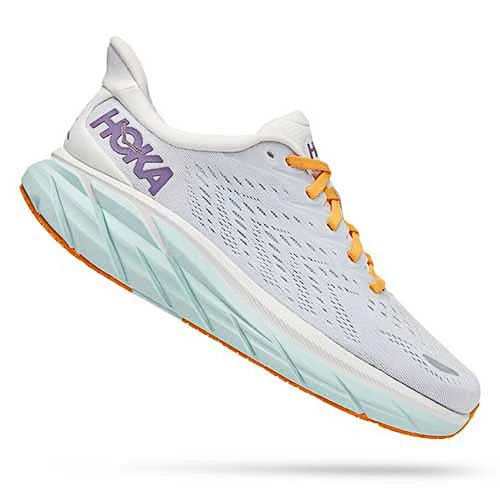 HOKA Shoes Women's Clifton 8 Running Shoe - Blanc De Blanc/White - Regular (B) 8 HOKA Shoes Women's Clifton 8 Running Shoe - Blanc De Blanc/White - Regular (B)