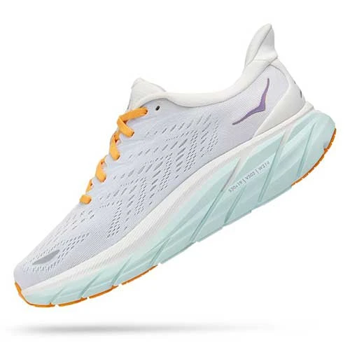 HOKA Shoes Women's Clifton 8 Running Shoe - Blanc De Blanc/White - Regular (B) 5 HOKA Shoes Women's Clifton 8 Running Shoe - Blanc De Blanc/White - Regular (B)