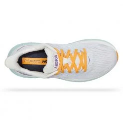 HOKA Women's Clifton 8 Running Shoe - Blanc De Blanc/White - Wide (D) Shoes 10 HOKA Women's Clifton 8 Running Shoe - Blanc De Blanc/White - Wide (D) Shoes