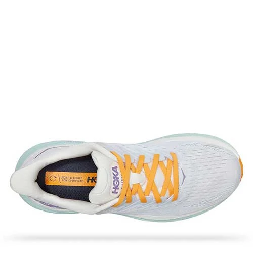 HOKA Shoes Women's Clifton 8 Running Shoe - Blanc De Blanc/White - Regular (B) 6 HOKA Shoes Women's Clifton 8 Running Shoe - Blanc De Blanc/White - Regular (B)