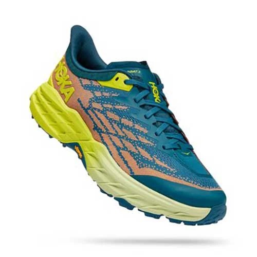 HOKA Men's Speedgoat 5 Trail Shoes - Blue Coral/Evening Primrose - Regular (D) 2 HOKA Men's Speedgoat 5 Trail Shoes - Blue Coral/Evening Primrose - Regular (D)
