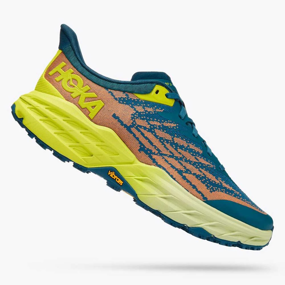 HOKA Men's Speedgoat 5 Trail Shoes - Blue Coral/Evening Primrose - Regular (D) 1 HOKA Men's Speedgoat 5 Trail Shoes - Blue Coral/Evening Primrose - Regular (D)
