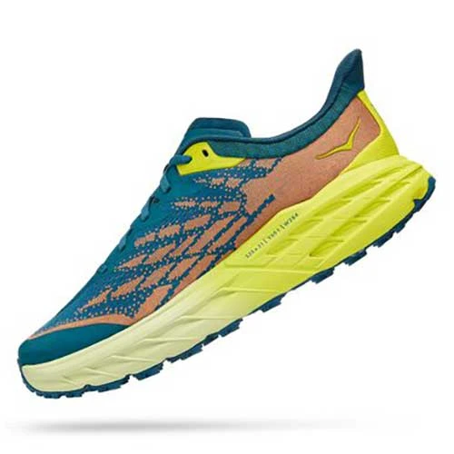 HOKA Men's Speedgoat 5 Trail Shoes - Blue Coral/Evening Primrose - Regular (D) 4 HOKA Men's Speedgoat 5 Trail Shoes - Blue Coral/Evening Primrose - Regular (D)
