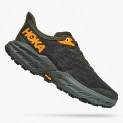 HOKA Shoes Men's Speedgoat 5 Trail Shoe- Duffel Bag/Thyme- Regular (D)