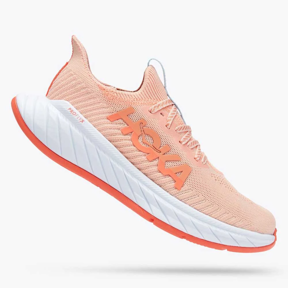 HOKA Women's Carbon X 3 Running Shoe- Peach Parfait/Summer Song- Regular (B) 1 HOKA Women's Carbon X 3 Running Shoe- Peach Parfait/Summer Song- Regular (B)