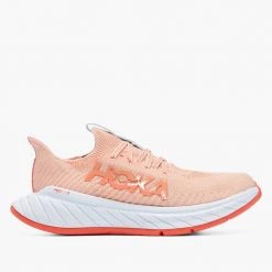 HOKA Women's Carbon X 3 Running Shoe- Peach Parfait/Summer Song- Regular (B) 9 HOKA Women's Carbon X 3 Running Shoe- Peach Parfait/Summer Song- Regular (B)