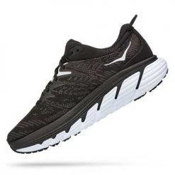 HOKA Women's Gaviota 4 Running Shoe - Black/White - Regular (B) Shoes