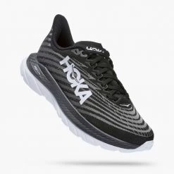 HOKA Shoes Women's Mach 5 Running Shoe - Black/Castlerock - Regular (B)