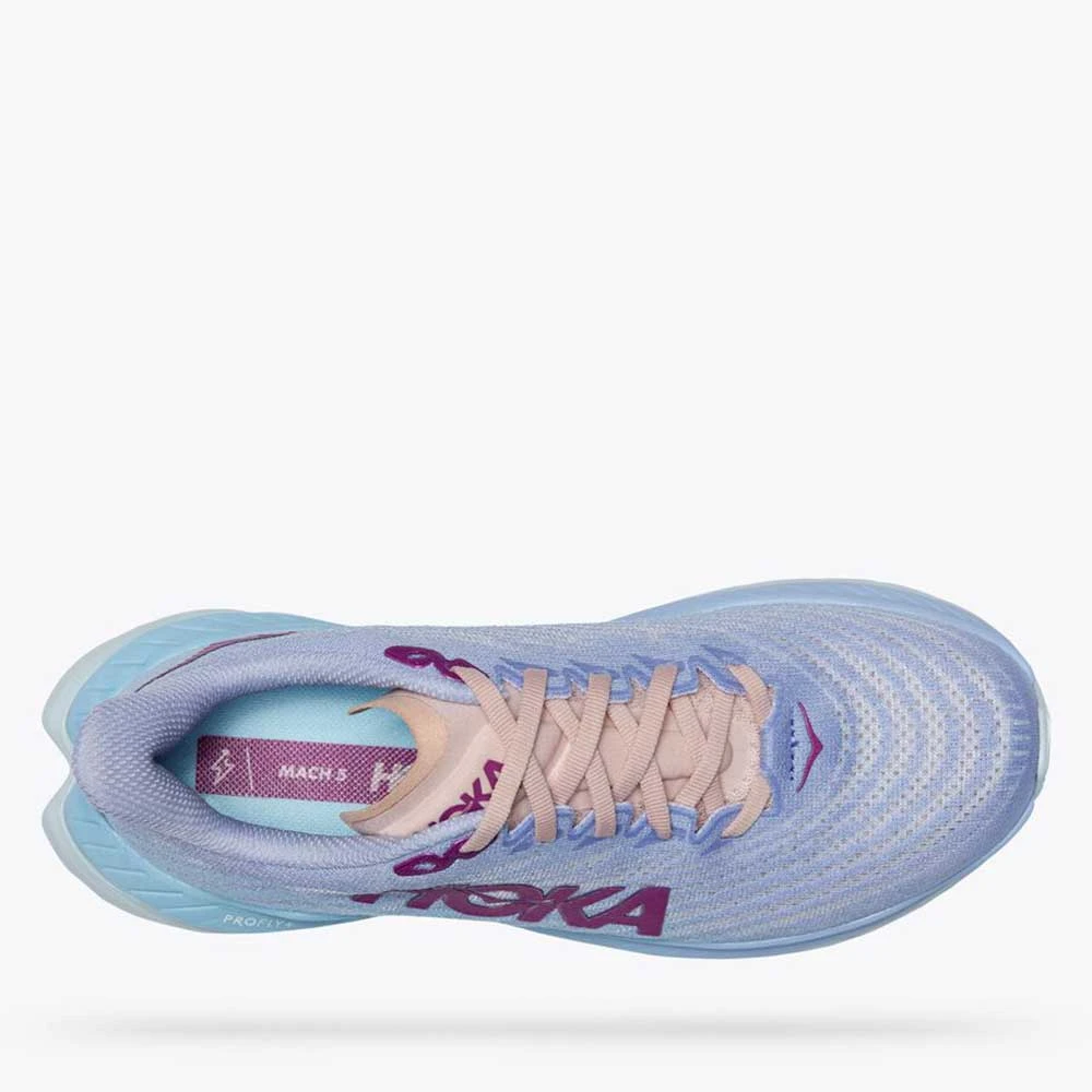 HOKA Women's Mach 5 Running Shoe -Baby Lavender/Summer Song- Regular (B) Shoes 5 HOKA Women's Mach 5 Running Shoe -Baby Lavender/Summer Song- Regular (B) Shoes