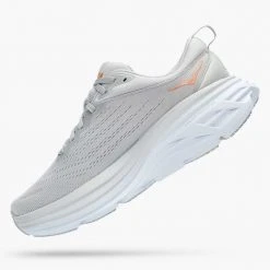 HOKA Shoes Women's Bondi 8 Running Shoe- Harbor Mist/Lunar Rock- Regular (B)