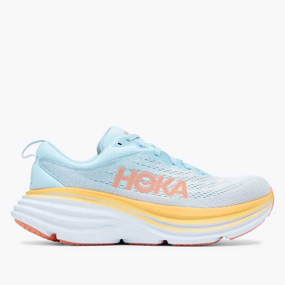 HOKA Shoes Women's Bondi 8 Running Shoe- Summer Song/Country Air- Regular (B) 5 HOKA Shoes Women's Bondi 8 Running Shoe- Summer Song/Country Air- Regular (B)