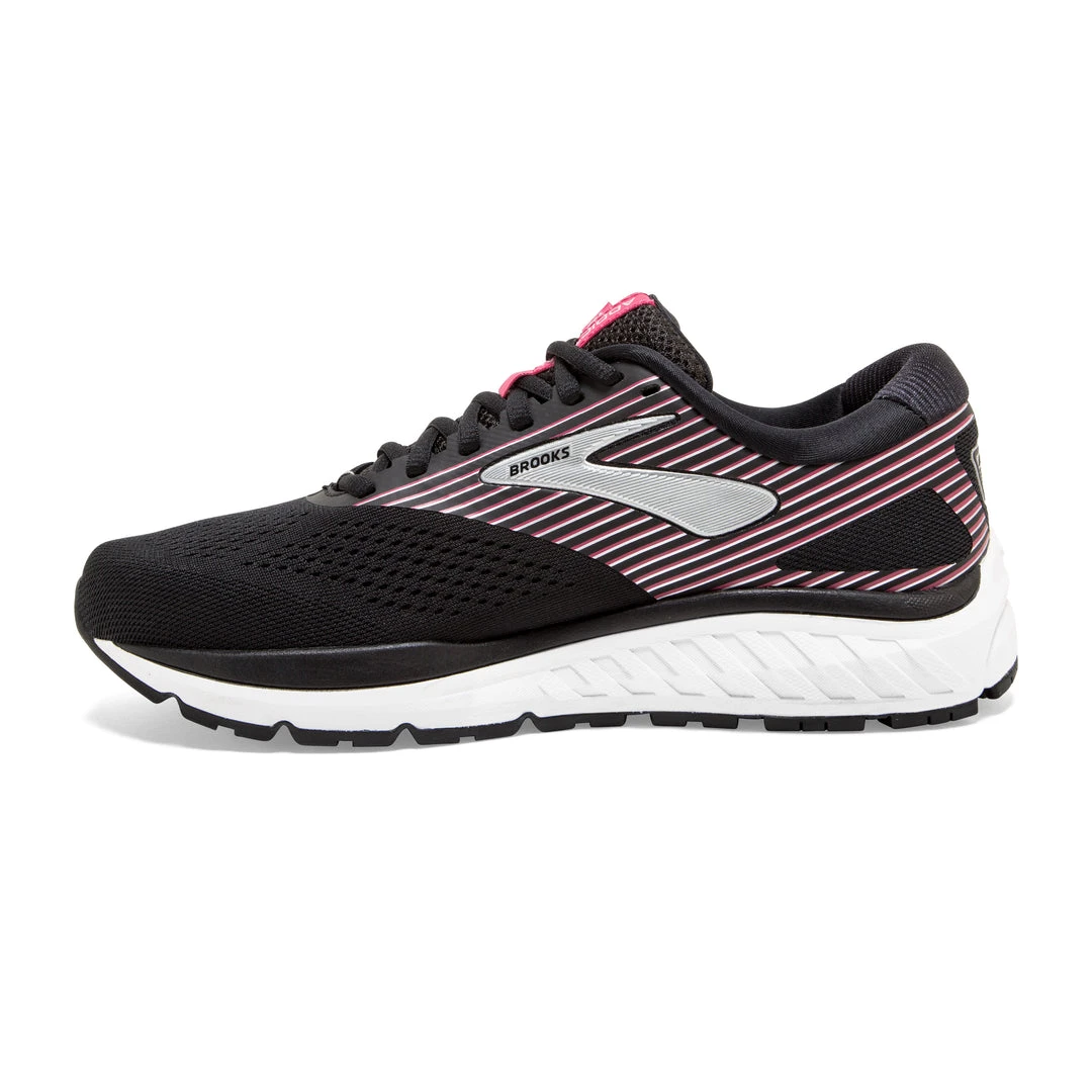 Brooks Women's Addiction 14 Running Shoe - Black/Hot Pink/Silver - Narrow (2A) 2 Brooks Women's Addiction 14 Running Shoe - Black/Hot Pink/Silver - Narrow (2A)