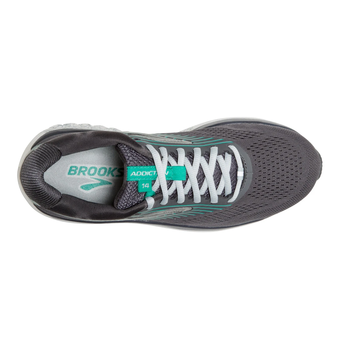 Brooks Shoes Women's Addiction 14 Running Shoe - Blackened Pearl/Arcadia - Wide (D) 5 Brooks Shoes Women's Addiction 14 Running Shoe - Blackened Pearl/Arcadia - Wide (D)