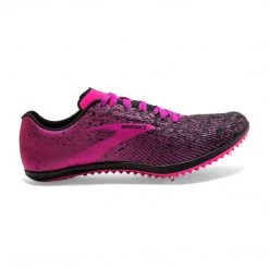 Brooks Shoes Women's Mach 19 Track Spike - Black/Hollyhock/Pink- Regular (B)