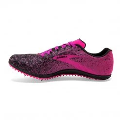 Brooks Shoes Women's Mach 19 Track Spike - Black/Hollyhock/Pink- Regular (B)
