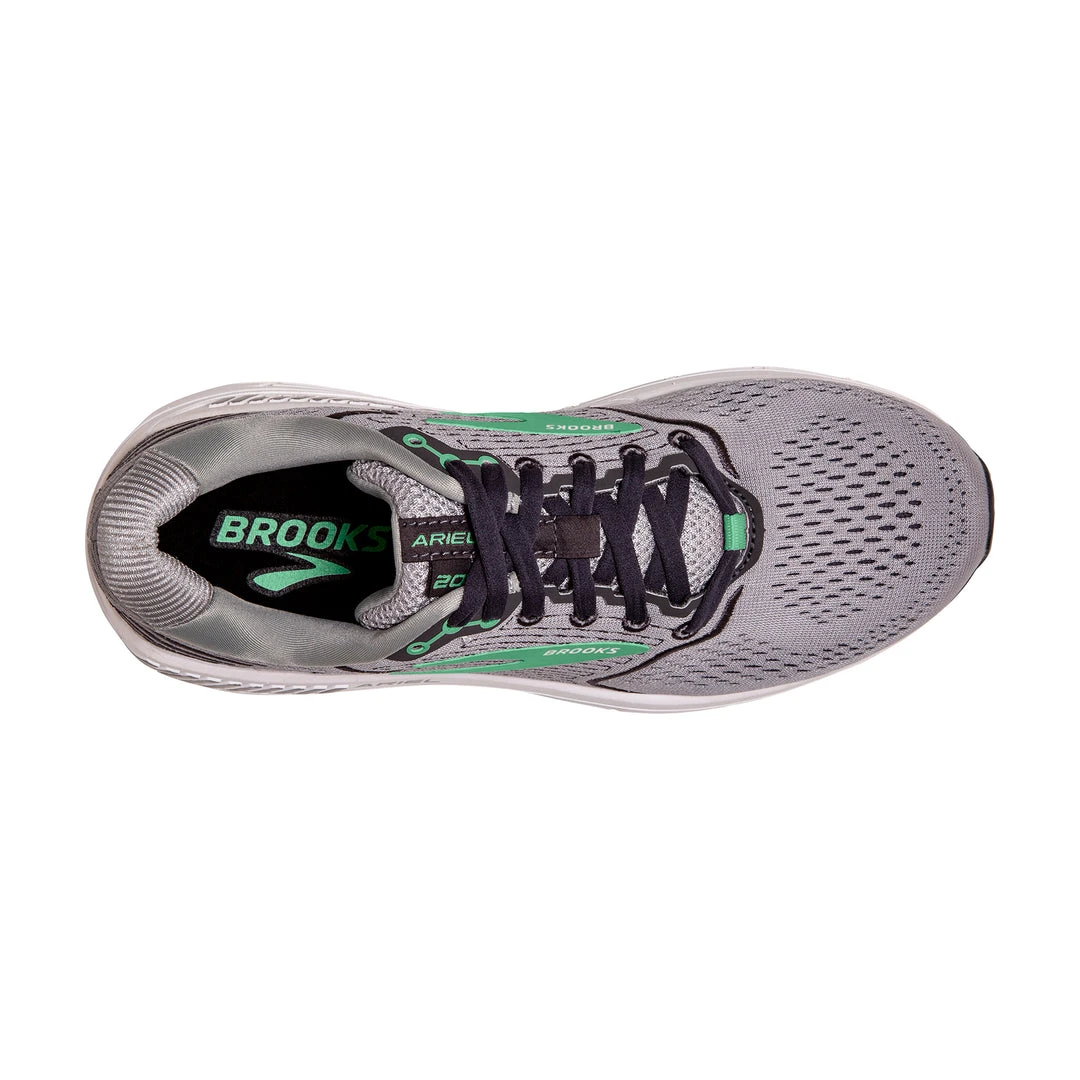 Brooks Women's Ariel 20 Running Shoe - Alloy/Blackened/Green - Extra Wide (2E) Shoes 5 Brooks Women's Ariel 20 Running Shoe - Alloy/Blackened/Green - Extra Wide (2E) Shoes