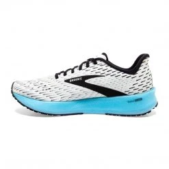 Brooks Women's Hyperion Tempo Running Shoe - White/Black/Iced Aqua - Regular (B)