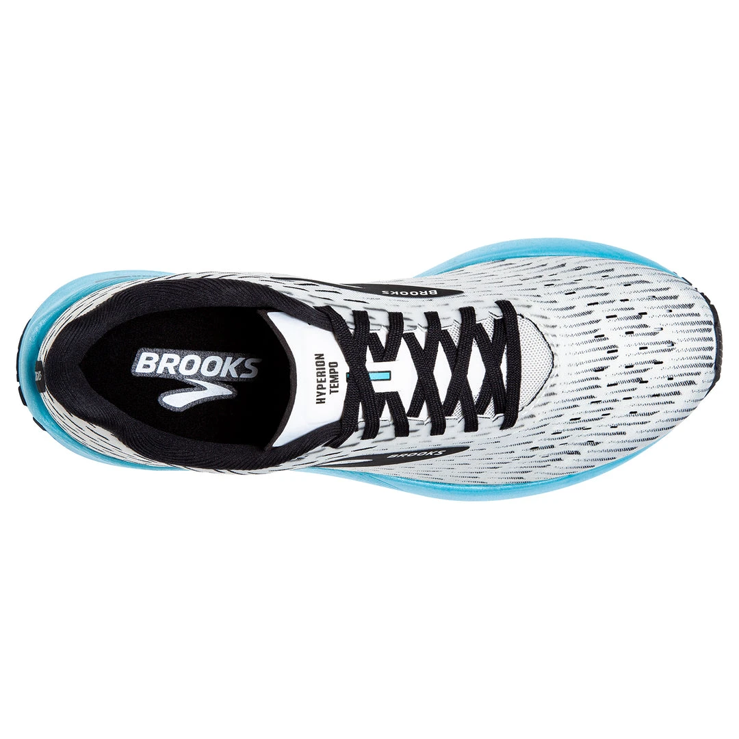 Brooks Women's Hyperion Tempo Running Shoe - White/Black/Iced Aqua - Regular (B) 6 Brooks Women's Hyperion Tempo Running Shoe - White/Black/Iced Aqua - Regular (B)