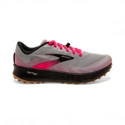 Brooks Women's Catamount Trail Running Shoe - Alloy/Pink/Black - Regular (B) Shoes