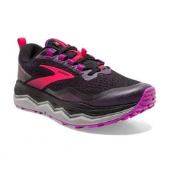 Brooks Women's Caldera 5 Trail Shoe- Black/Fuschia/Purple- Regular (B)
