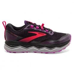 Brooks Women's Caldera 5 Trail Shoe- Black/Fuschia/Purple- Regular (B)