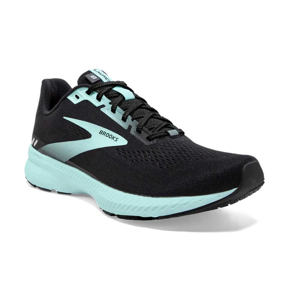 Brooks Women's Launch 8 Running Shoe - Black/Ebony/Blue Tint - Regular (B) 2 Brooks Women's Launch 8 Running Shoe - Black/Ebony/Blue Tint - Regular (B)