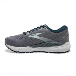 Brooks Shoes Women's Addiction GTS 15 Running Shoe - Grey/Navy/Aqua - Wide (D)