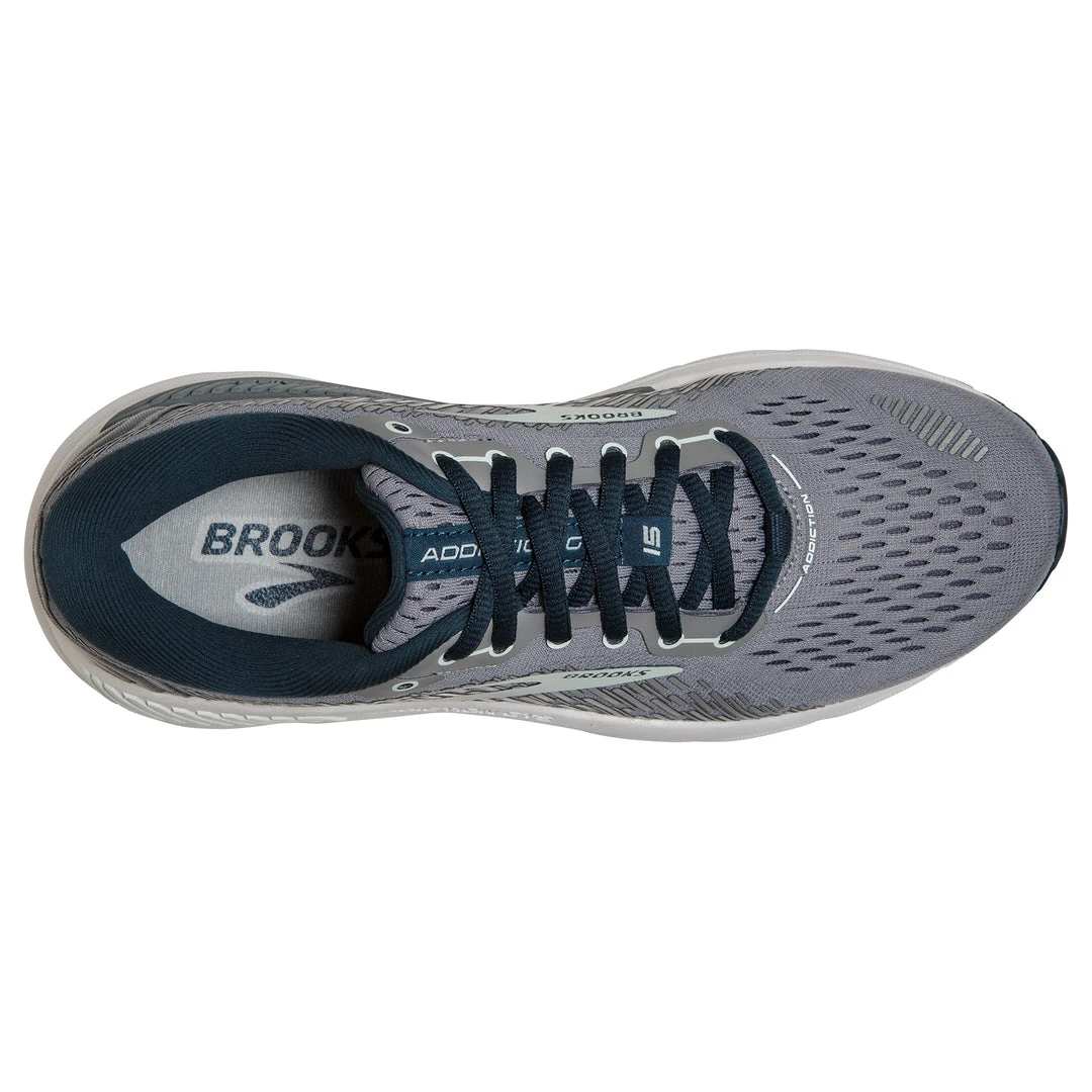 Brooks Shoes Women's Addiction GTS 15 Running Shoe - Grey/Navy/Aqua - Regular (B) 5 Brooks Shoes Women's Addiction GTS 15 Running Shoe - Grey/Navy/Aqua - Regular (B)