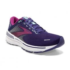 Brooks Shoes Women's Adrenaline GTS 22 Running Shoe- Navy/Yucca/Pink- Regular (B)