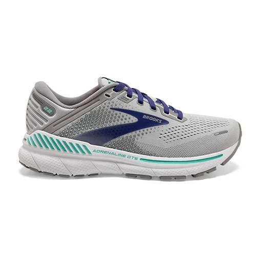 Brooks Women's Adrenaline GTS 22 Running Shoe - Alloy/Blue/Green - Narrow (2A) 1 Brooks Women's Adrenaline GTS 22 Running Shoe - Alloy/Blue/Green - Narrow (2A)