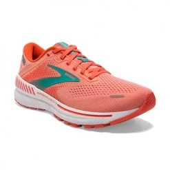 Brooks Women's Adrenaline GTS 22 Running Shoe - Coral/Latigo Bay/White - Regular (B)