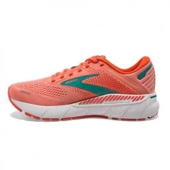 Brooks Women's Adrenaline GTS 22 Running Shoe - Coral/Latigo Bay/White - Regular (B)