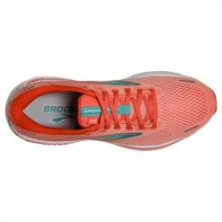 Brooks Women's Adrenaline GTS 22 Running Shoe - Coral/Latigo Bay/White - Regular (B)