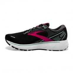 Brooks Shoes Women's Ghost 14 Running Shoe - Black/Pink/Yucca - Regular (B)