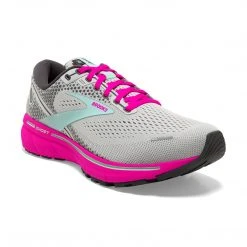 Brooks Shoes Women's Ghost 14 Running Shoe - Oyster/Yucca/Pink - Regular (B) 9 Brooks Shoes Women's Ghost 14 Running Shoe - Oyster/Yucca/Pink - Regular (B)